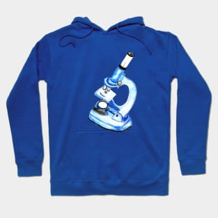 Painted blue microscope Hoodie